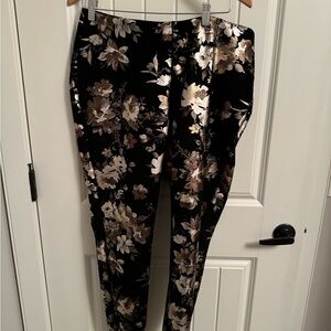 Gold floral print jeans by Nygard size XL